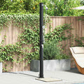 Doccia Solare da Esterno Nero 217 cm PVC e Alluminio