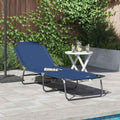 Lettino prendisole pieghevole Blu 188 x 57 x 86,5 cm Poliestere