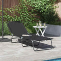 Lettino prendisole pieghevole Nero 188 x 57 x 86,5 cm