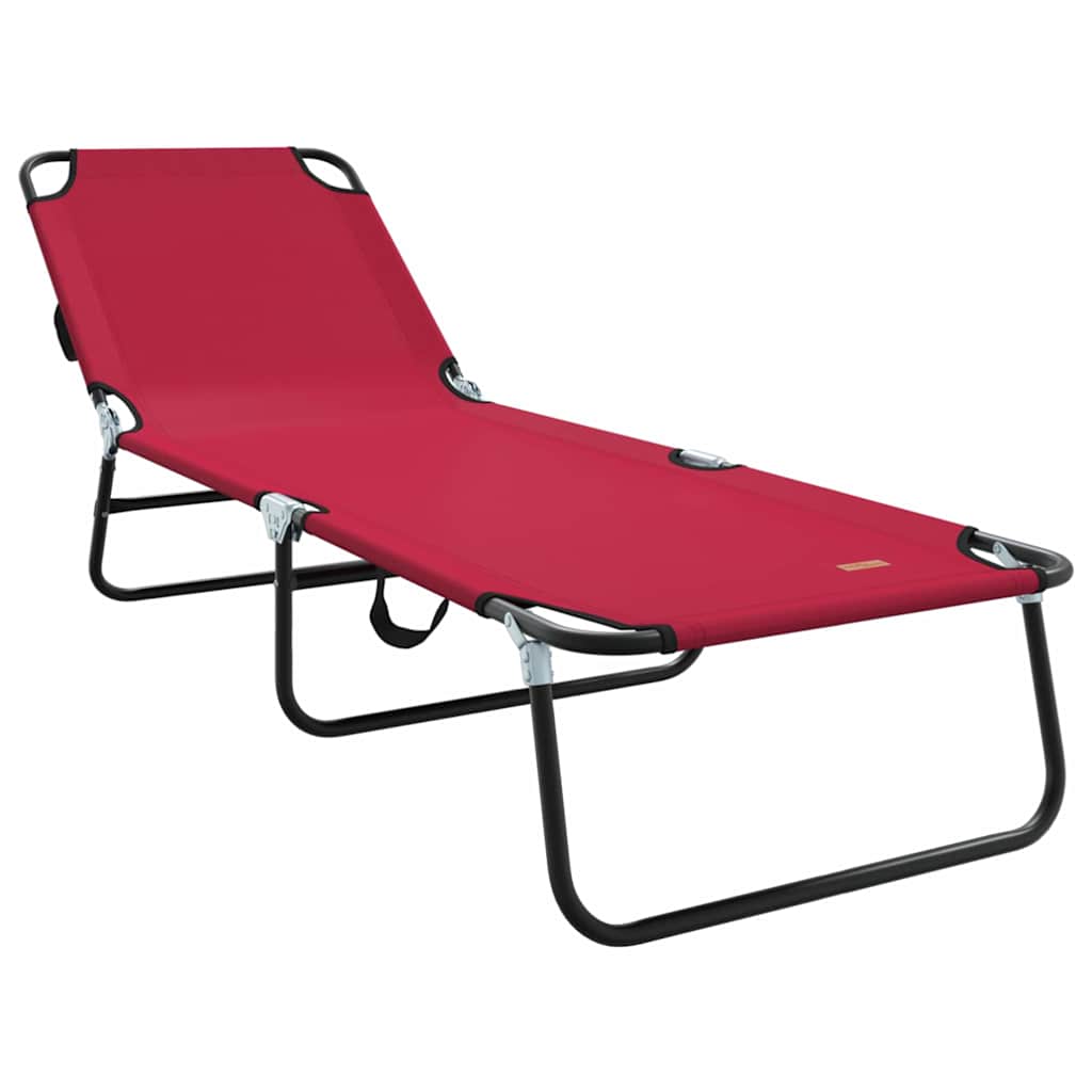 Lettino prendisole pieghevole Rosso 188 x 57 x 86,5 cm