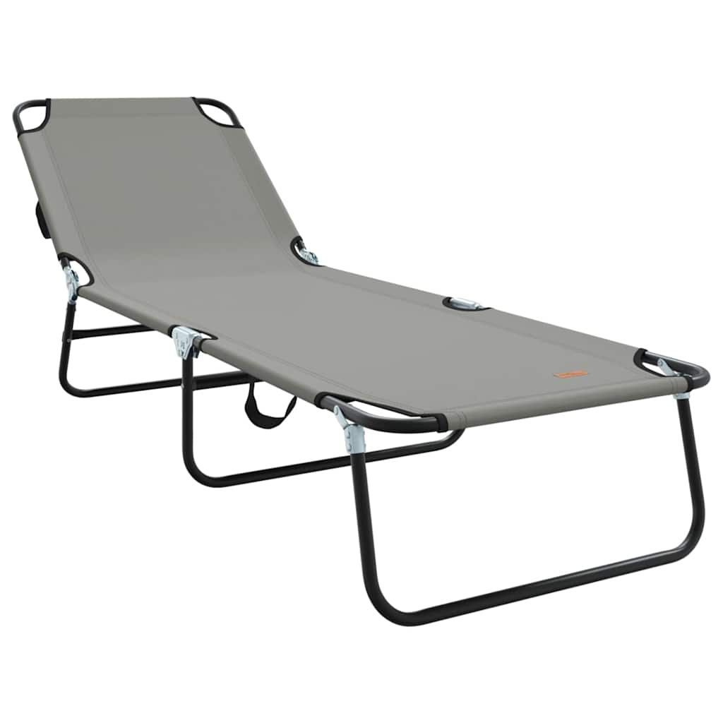 Lettino prendisole pieghevole Grigio 188 x 57 x 86,5 cm