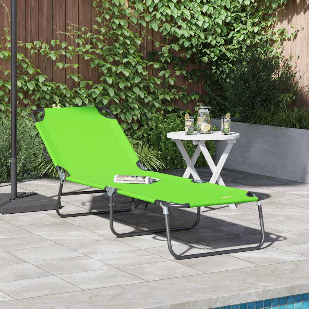 Lettino prendisole pieghevole Verde 188 x 57 x 86,5 cm