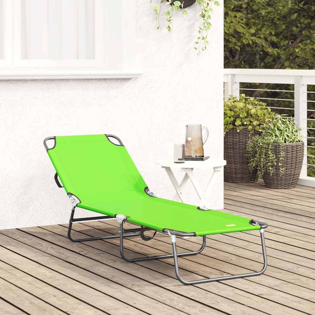 Lettino prendisole pieghevole Verde 188 x 57 x 86,5 cm