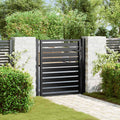 Cancello da Giardino con Serratura Nero 100x100 cm in Alluminio