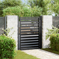 Cancello da Giardino con Serratura Nero 100x120 cm in Alluminio