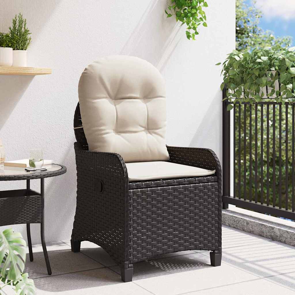 Poltrona reclinabile Nero 56 x 66 x 95 cm polyrattan