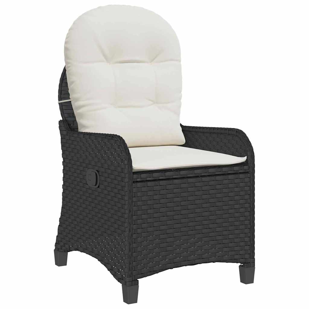 Poltrona reclinabile Nero 56 x 66 x 95 cm polyrattan