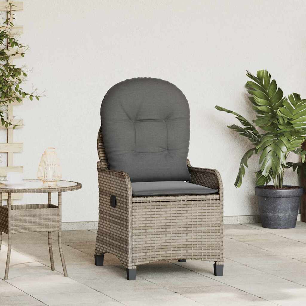 Poltrona reclinabile Grigio 56 x 66 x 95 cm polyrattan