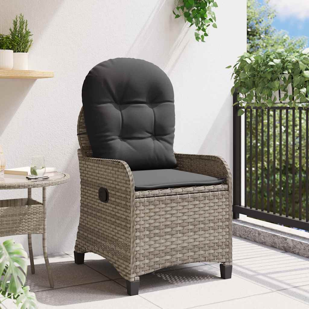 Poltrona reclinabile Grigio 56 x 66 x 95 cm polyrattan