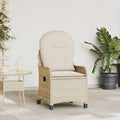 Poltrona reclinabile Beige 56 x 66 x 95 cm polyrattan