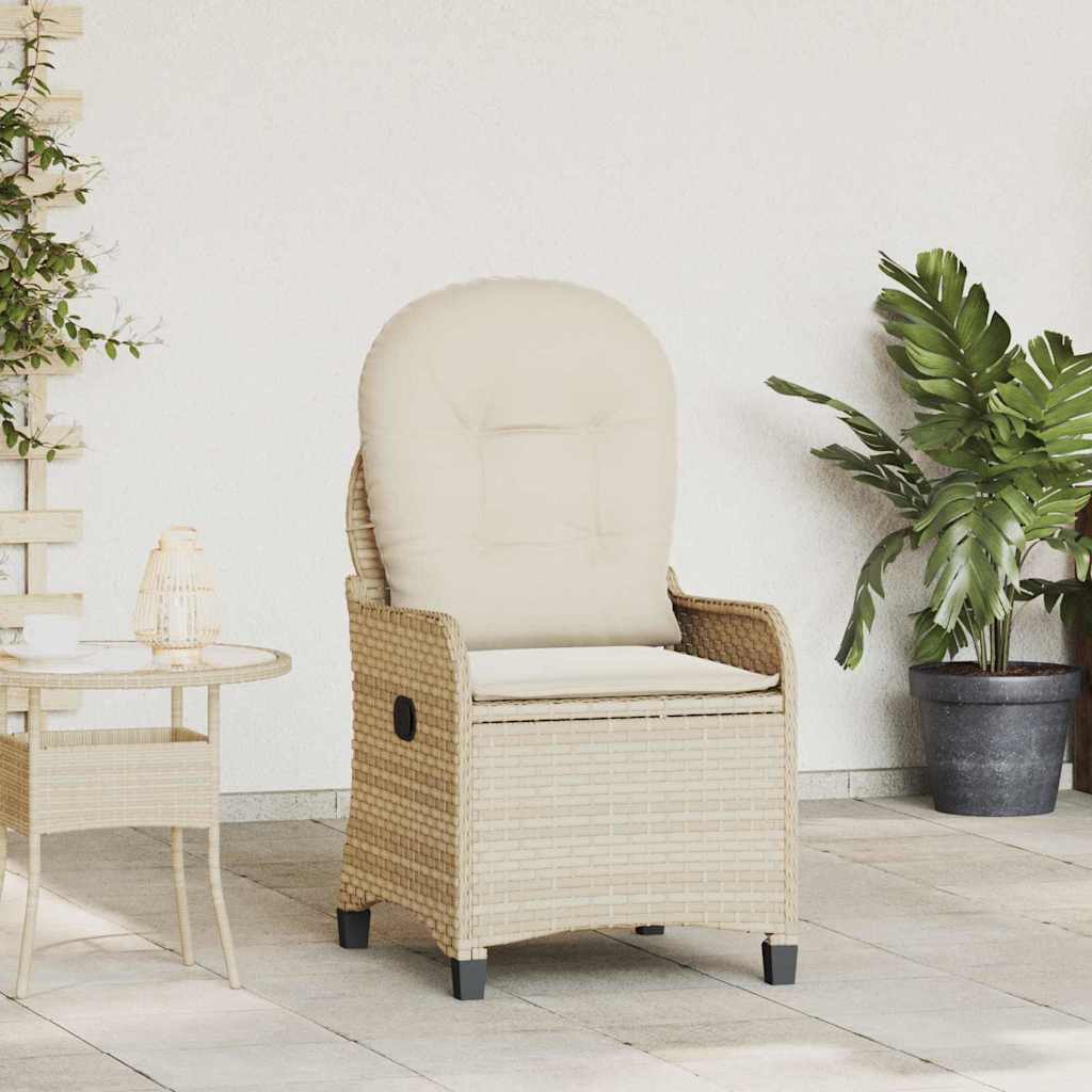 Poltrona reclinabile Beige 56 x 66 x 95 cm polyrattan