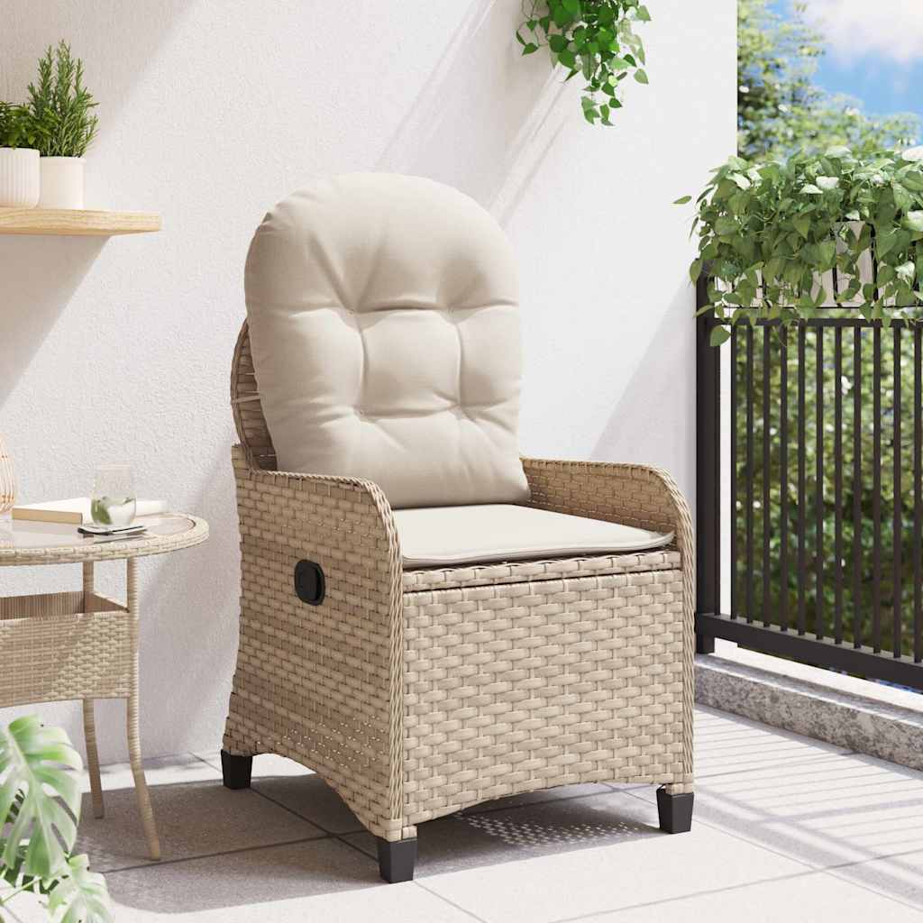 Poltrona reclinabile Beige 56 x 66 x 95 cm polyrattan