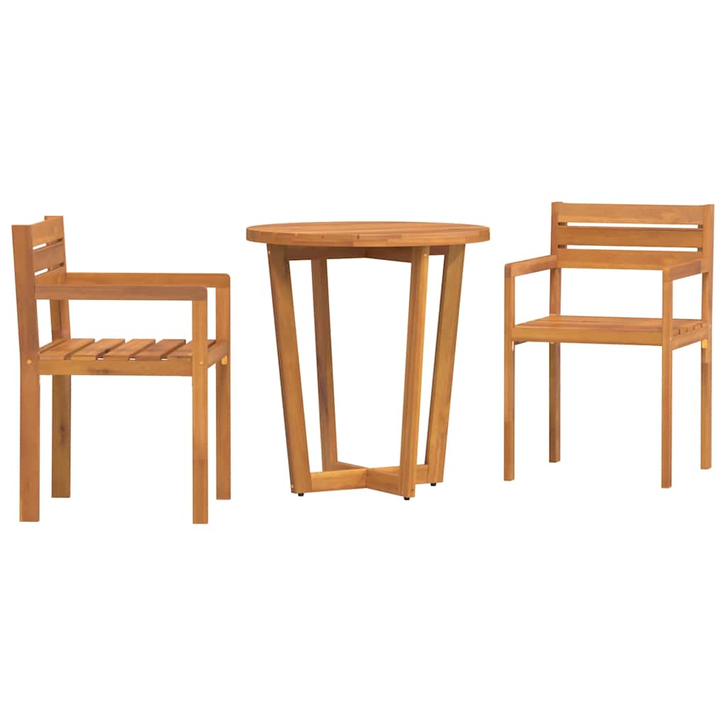 Set da pranzo da giardino a 3 pz in Legno Massello di Acacia