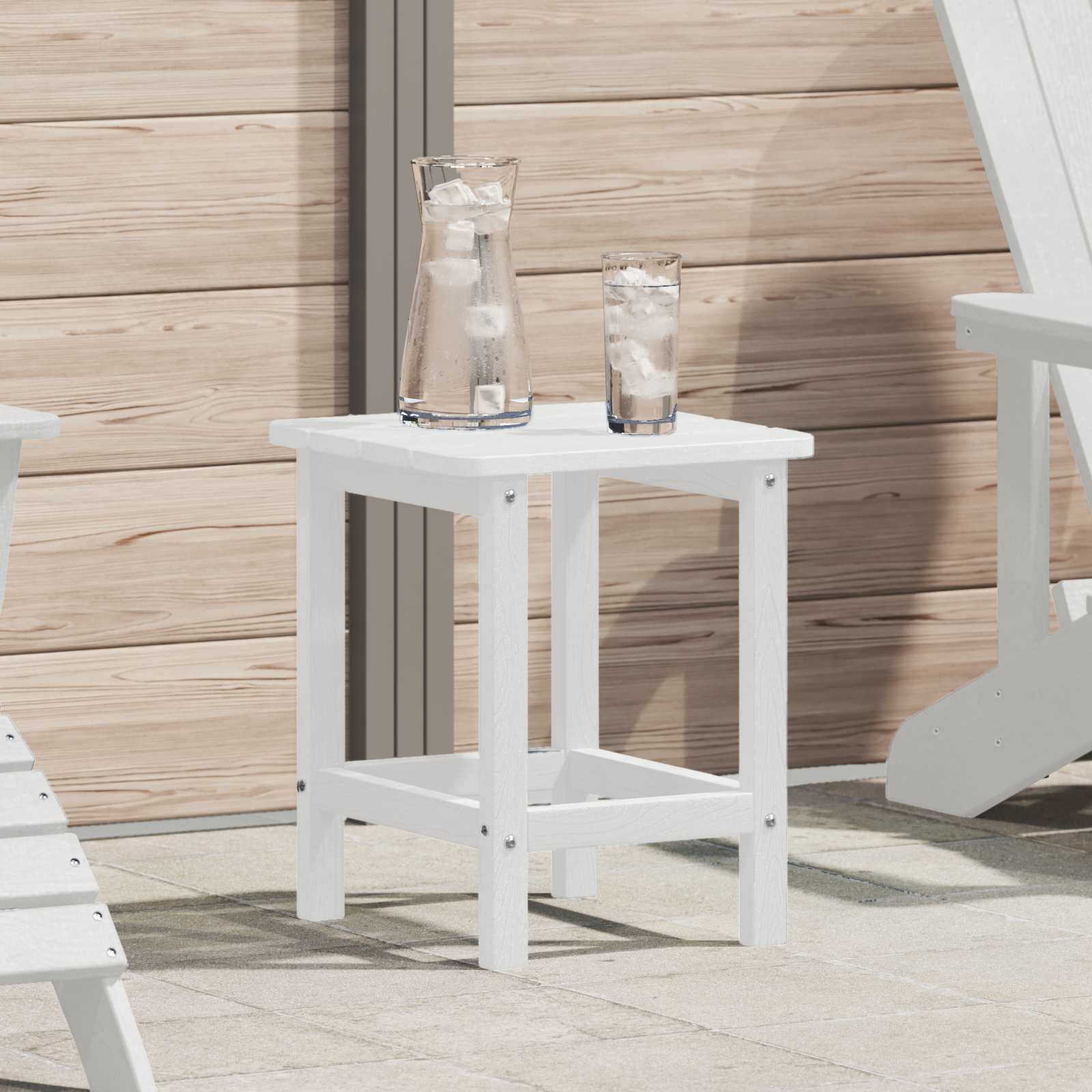 Tavolo laterale Bianco 38 x 38 x 46 cm Polietilene