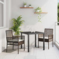 Sedia da Giardino 2 pz Marrone polyrattan