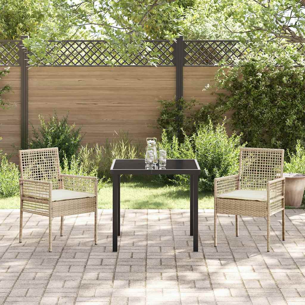 Sedia da Giardino 2 pz Beige polyrattan