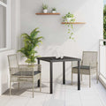 Sedia da Giardino 2 pz Grigio chiaro polyrattan