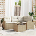 Set Divano da Giardino Beige polyrattan