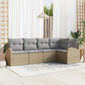 Set di divani 5 pz Beige Poliestere