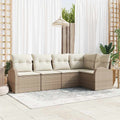 Set di divani 5 pz Beige Poliestere