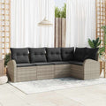 Set di divani con cuscino Grigio chiaro Poliestere