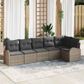 Set Divano da Giardino Grigio polyrattan