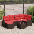 Set Divano da Giardino 7 pz Marrone