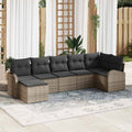 Set Divano da Giardino 7 pz Grigio
