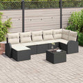 Set Divano da Giardino 8 pz Nero