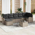 Set Divano da Giardino 8 pz Grigio