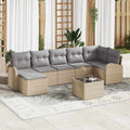 Set Divano da Giardino 8 pz Beige