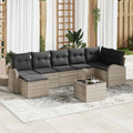 Set Divano da Giardino 8 pz Grigio chiaro