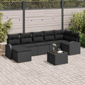 Set Divano da Giardino 8 pz Nero