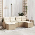 Set Divano da Giardino 6 pz Beige