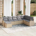 Set Divano da Giardino 8 pz Beige