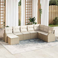 Set Divano da Giardino 8 pz Beige