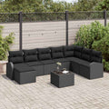Set Divano da Giardino 9 pz Nero