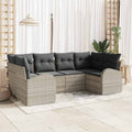 Set Divano da Giardino 6 pz Grigio chiaro