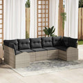 Set Divano da Giardino 7 pz Grigio chiaro