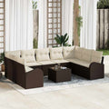 Set di divani 10 pz Marrone