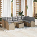 Set di divani 10 pz Beige [Sintetico]: Rattan in Polipropilene