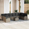 Set di divani 11 pz Grigio [Sintetico]: Polyrattan