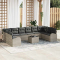 Set di divani 11 pz Grigio chiaro [Sintetico]: Polyrattan