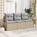 Set di divani 3 pz Beige polyrattan