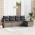 Set di divani 5 pz Grigio polyrattan