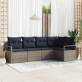 Set di divani 5 pz Grigio polyrattan