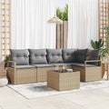 Set di divani 6 pz Beige polyrattan
