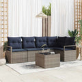 Set di divani 6 pcs Grigio polyrattan