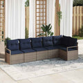 Set di divani 6 pz Grigio polyrattan