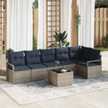 Set di divani 7 pz Grigio polyrattan